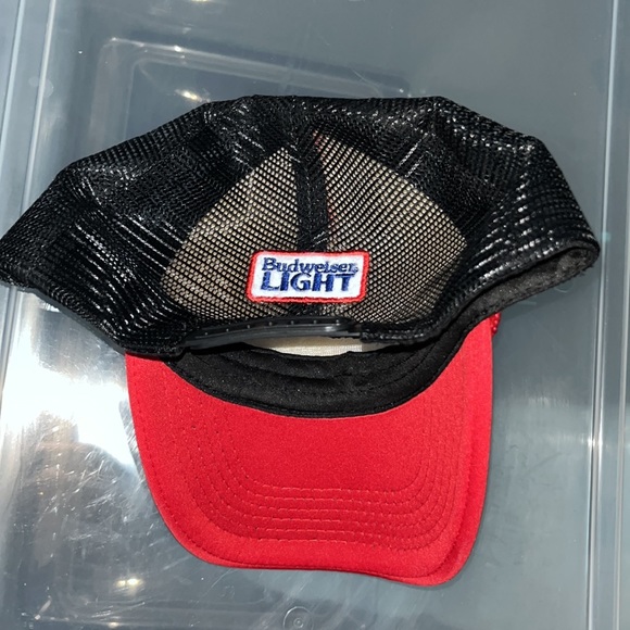 Cold Steel On Ice Vintage Mesh Trucker Chicago Blackhawks Budweiser Light Hat - Picture 2 of 6